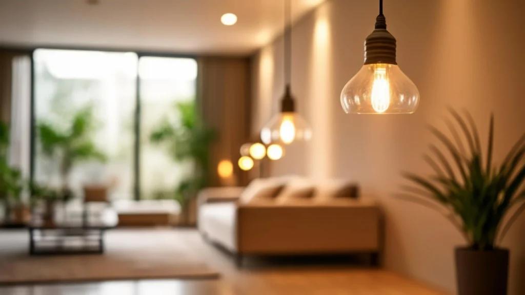 sala de estar moderna con decoracion minimalista y iluminacion calida
